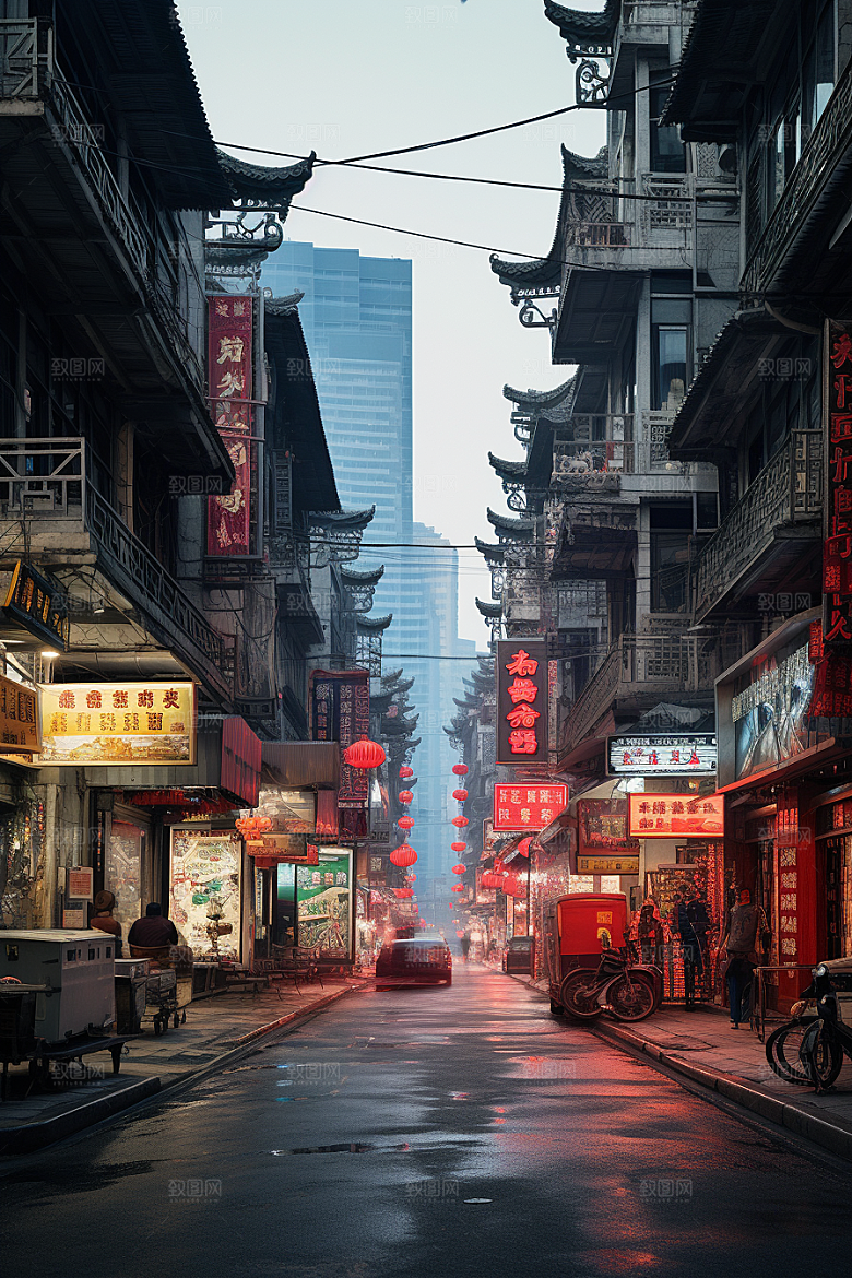城市街景氛围都市素材