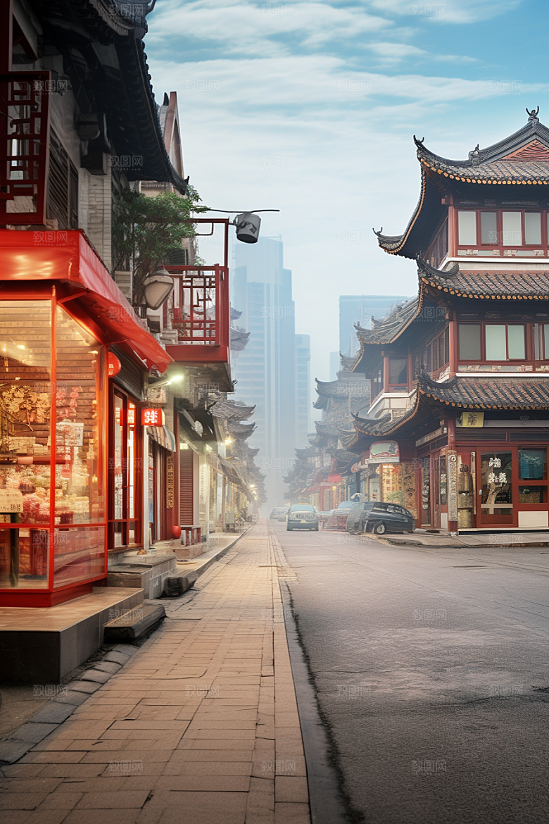 城市街景氛围赛博朋克素材