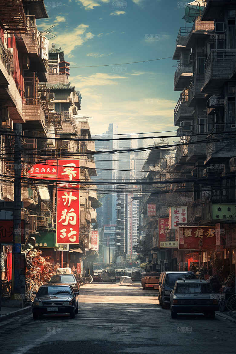 城市街景都市赛博朋克素材