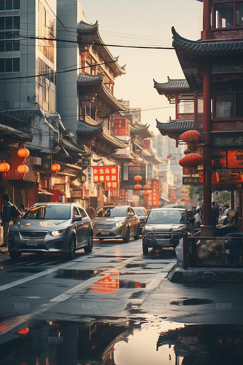 城市街景高清街道素材