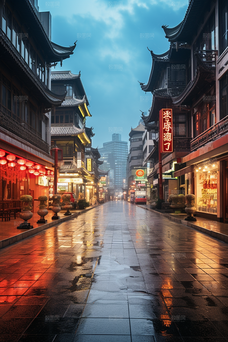 城市街景高清街道素材