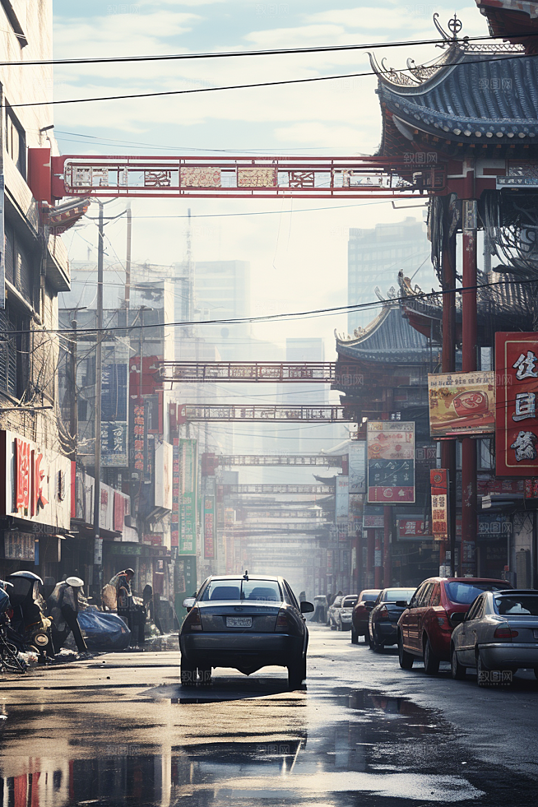 城市街景建筑街道素材