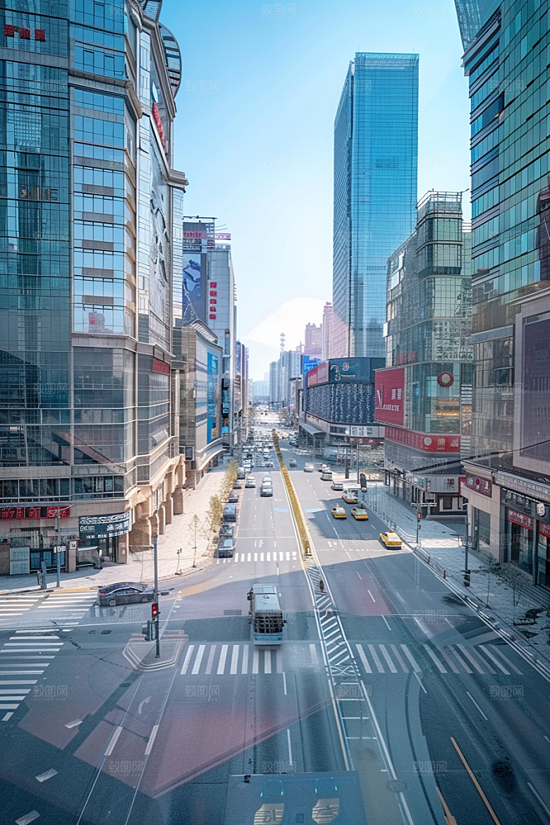 城市街景都市氛围素材