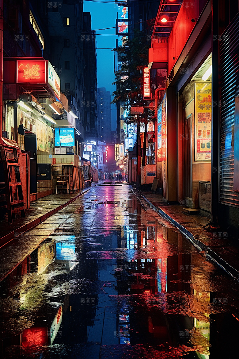 城市街景建筑超现实素材