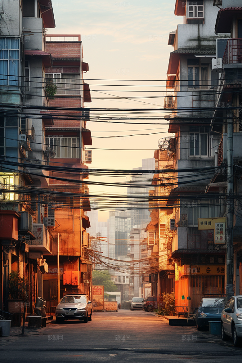 城市街景赛博朋克超现实素材