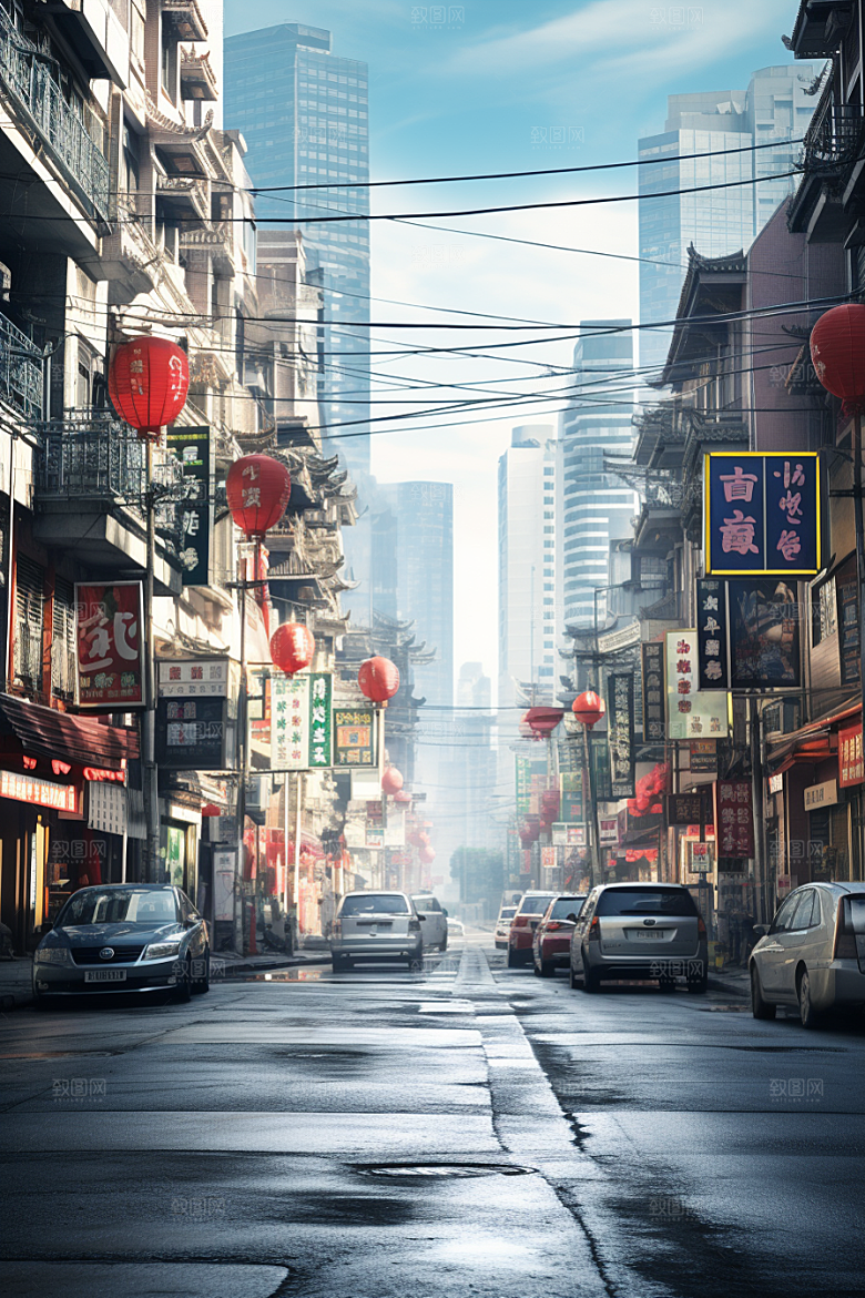城市街景高清游戏原画素材