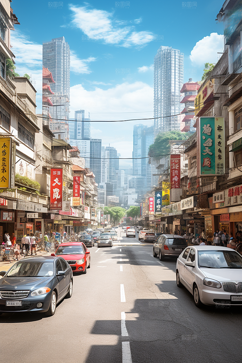 城市街景超现实街市素材