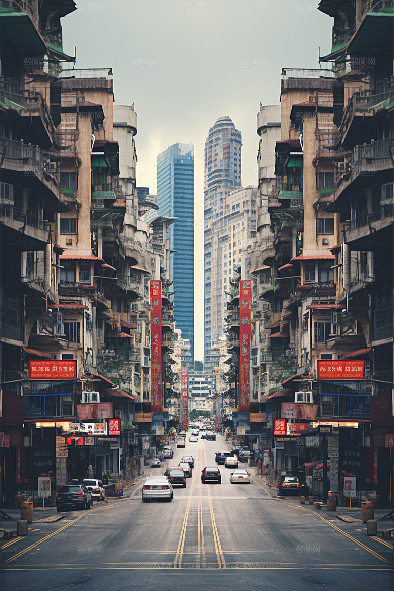 城市街景建筑高清素材