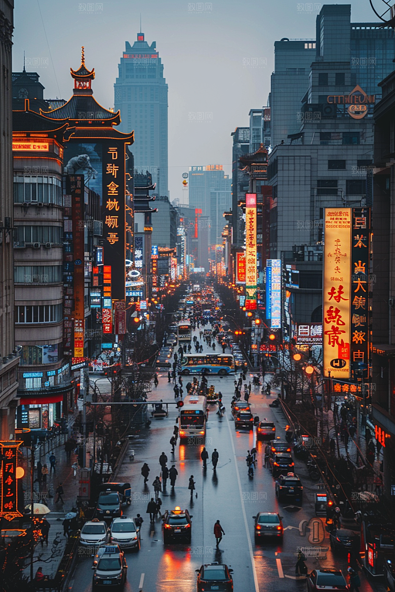 城市街景建筑街市素材