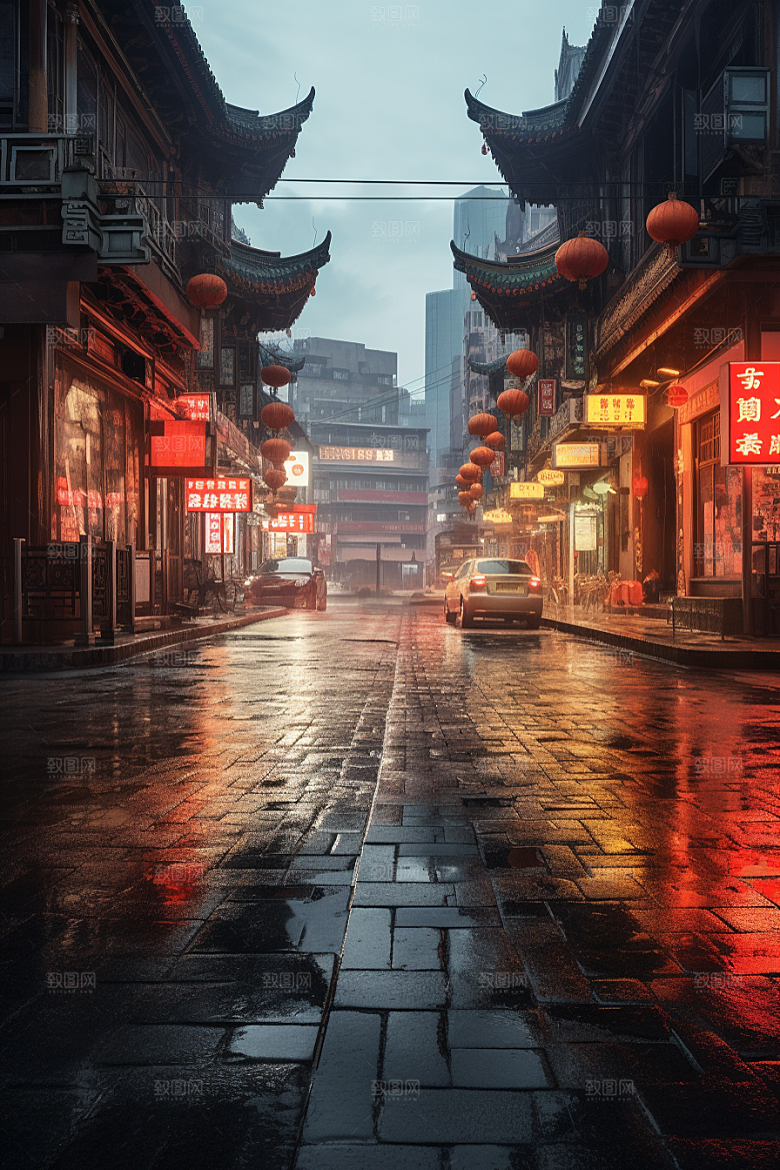 城市街景游戏原画高清素材