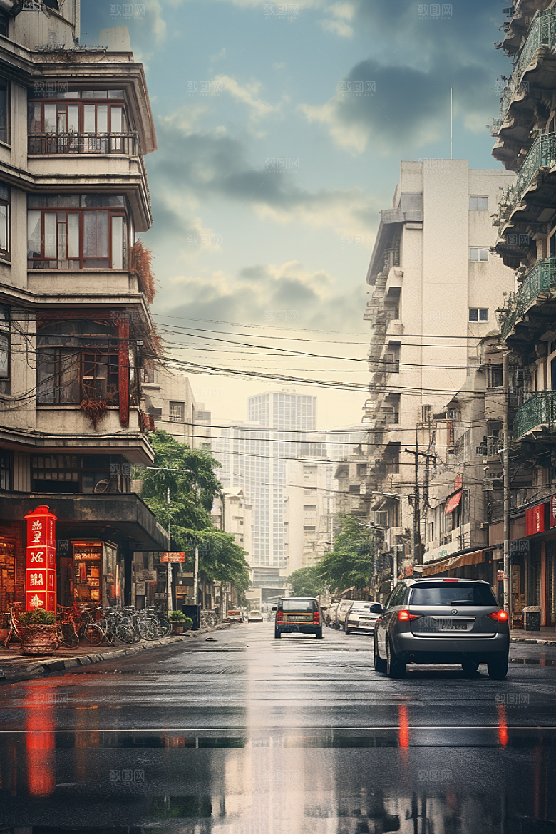 城市街景超现实街市素材