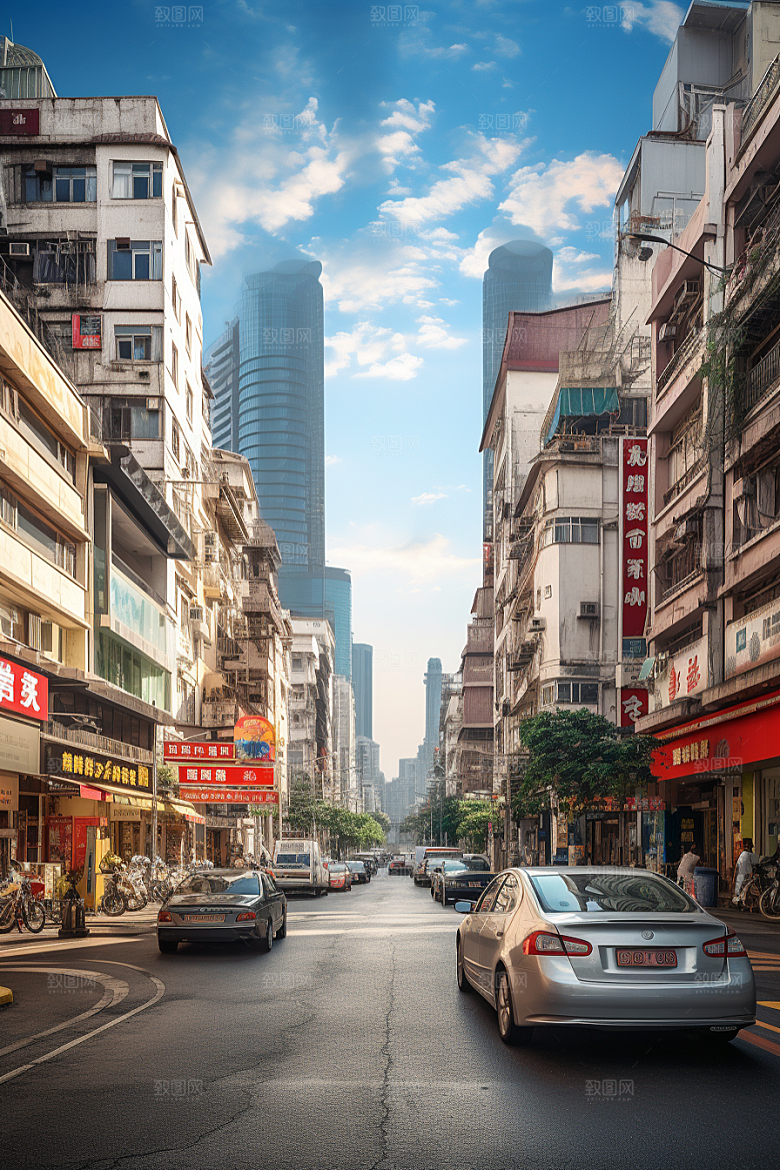 城市街景都市氛围素材