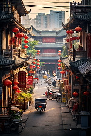 城市街景高清街道素材