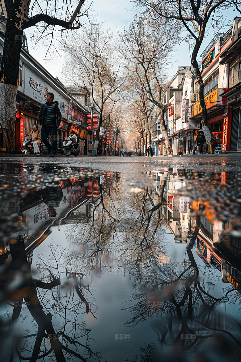 城市街景高清氛围素材