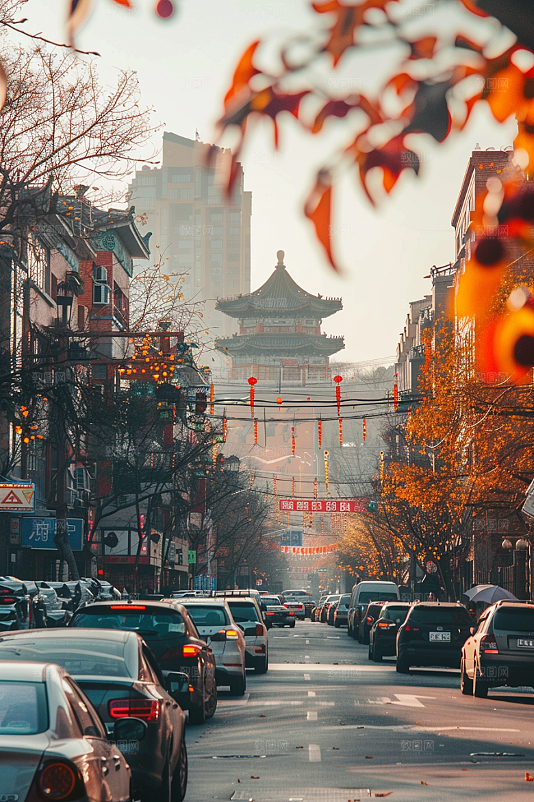 城市街景超现实高清素材