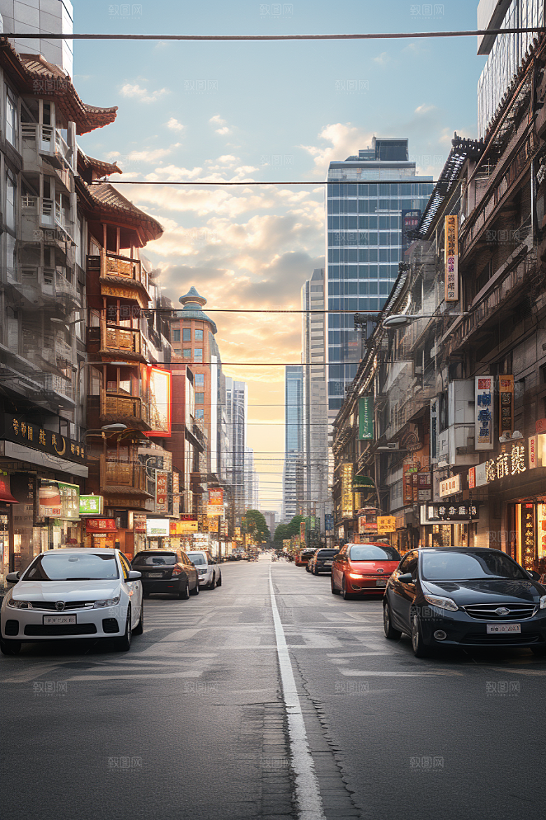 城市街景高清超现实素材