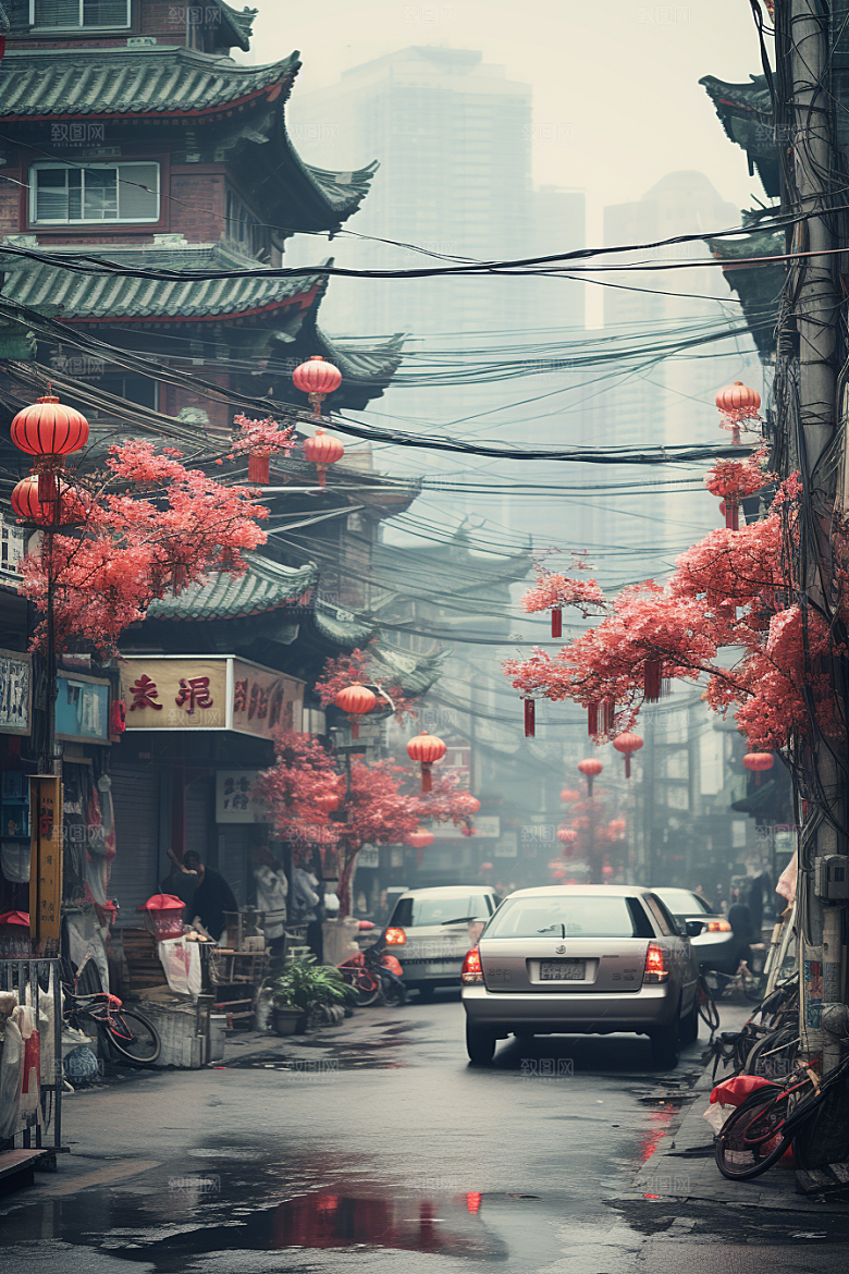 城市街景建筑赛博朋克素材