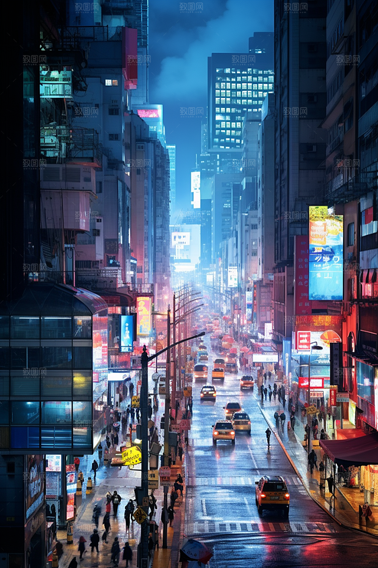 城市街景建筑氛围素材