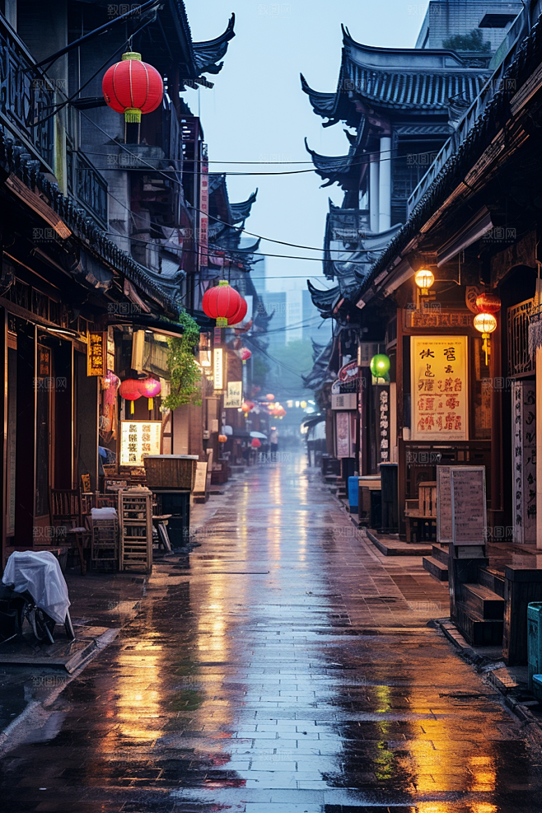 城市街景街道赛博朋克素材