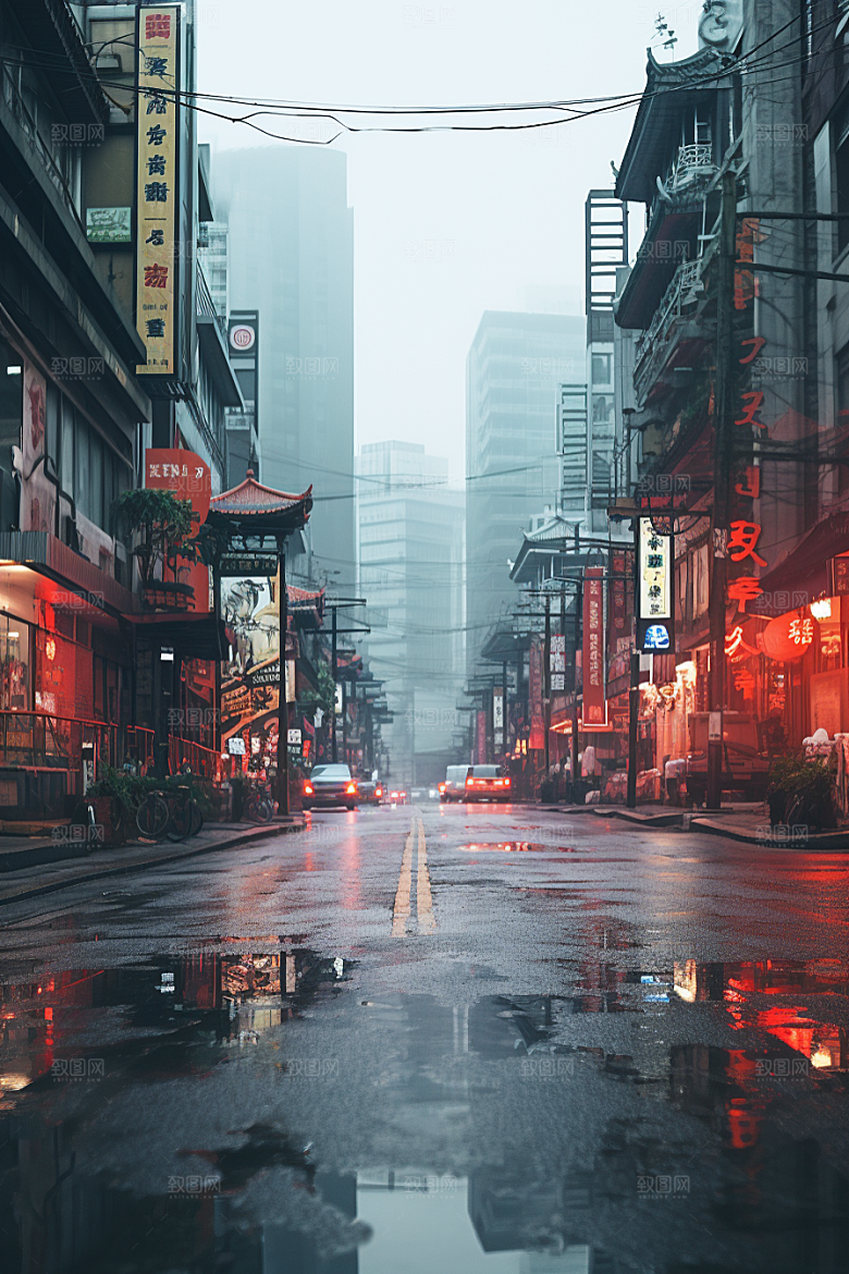 城市街景高清街道素材