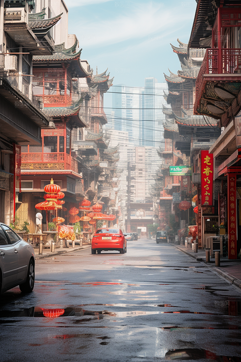 城市街景赛博朋克高清素材