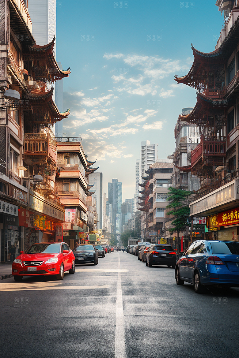 城市街景街市高清素材