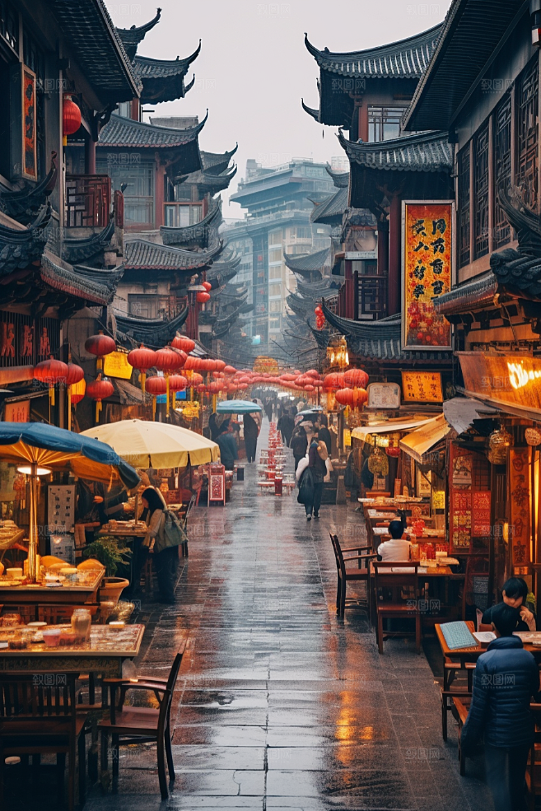 城市街景超现实街道素材