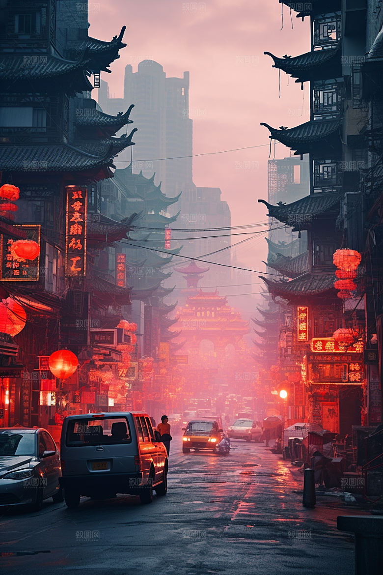 城市街景游戏原画都市素材