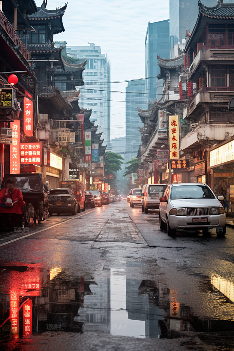 城市街景高清建筑素材