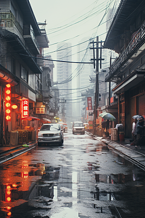 城市街景街道都市素材