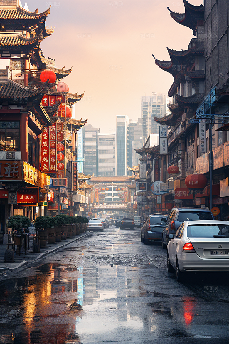 城市街景高清赛博朋克素材