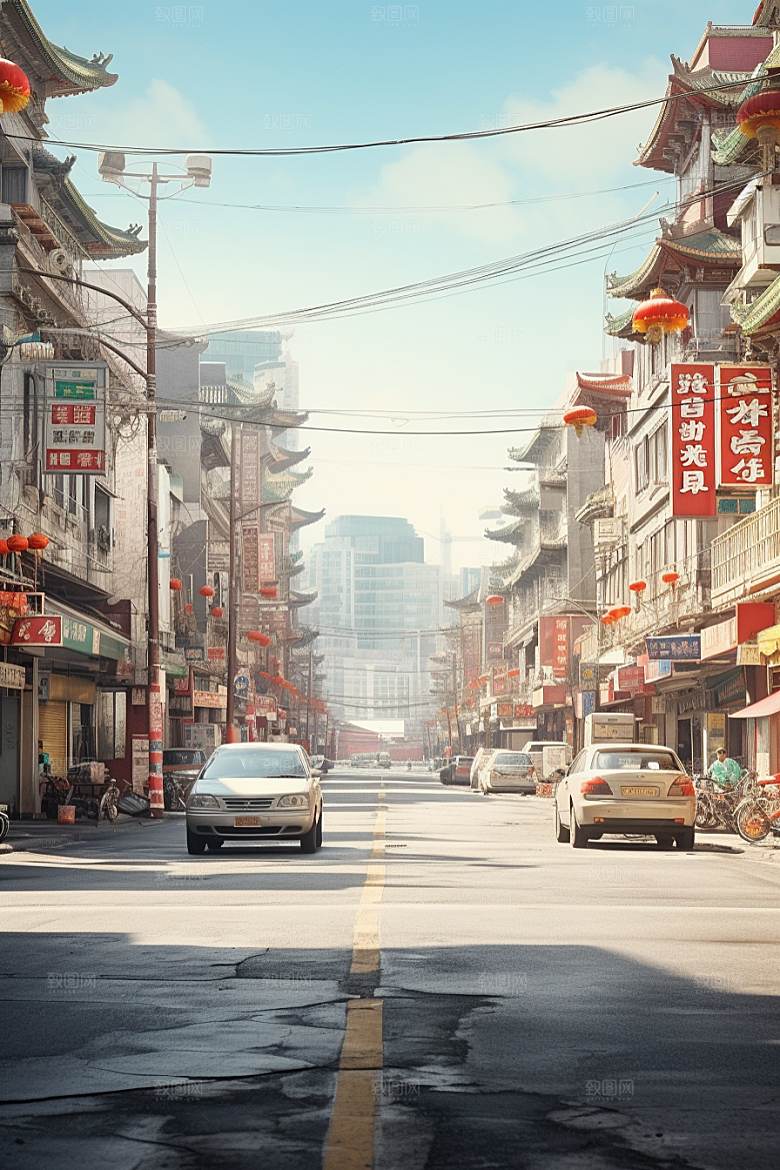 城市街景高清赛博朋克素材
