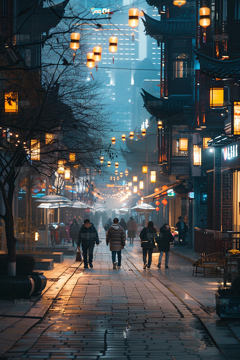 城市街景游戏原画氛围素材