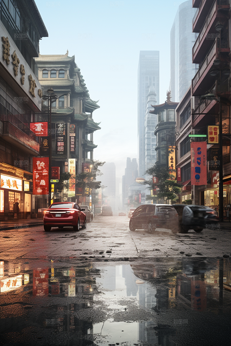 城市街景都市赛博朋克素材