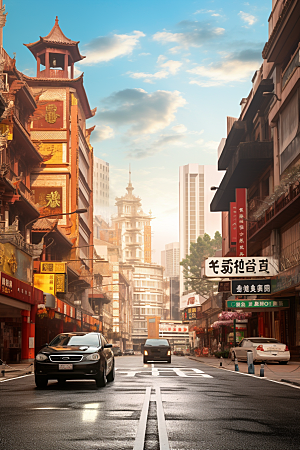 城市街景游戏原画建筑素材