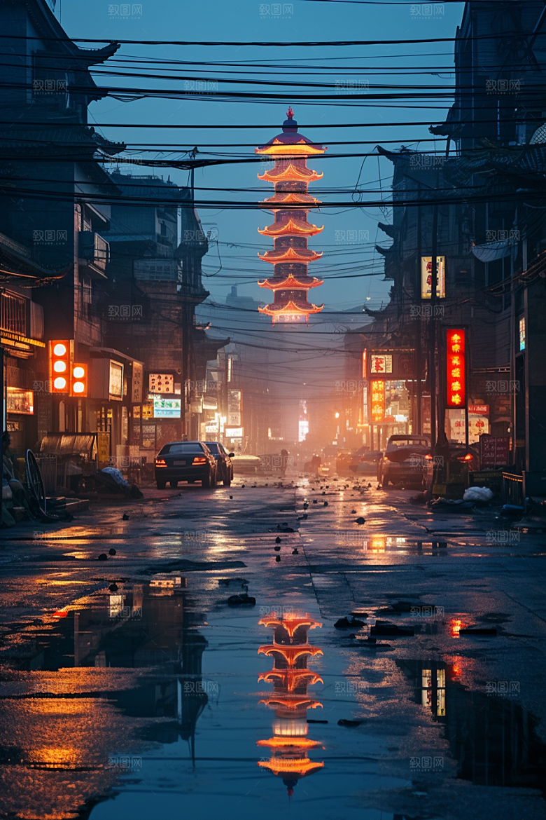 城市街景都市游戏原画素材