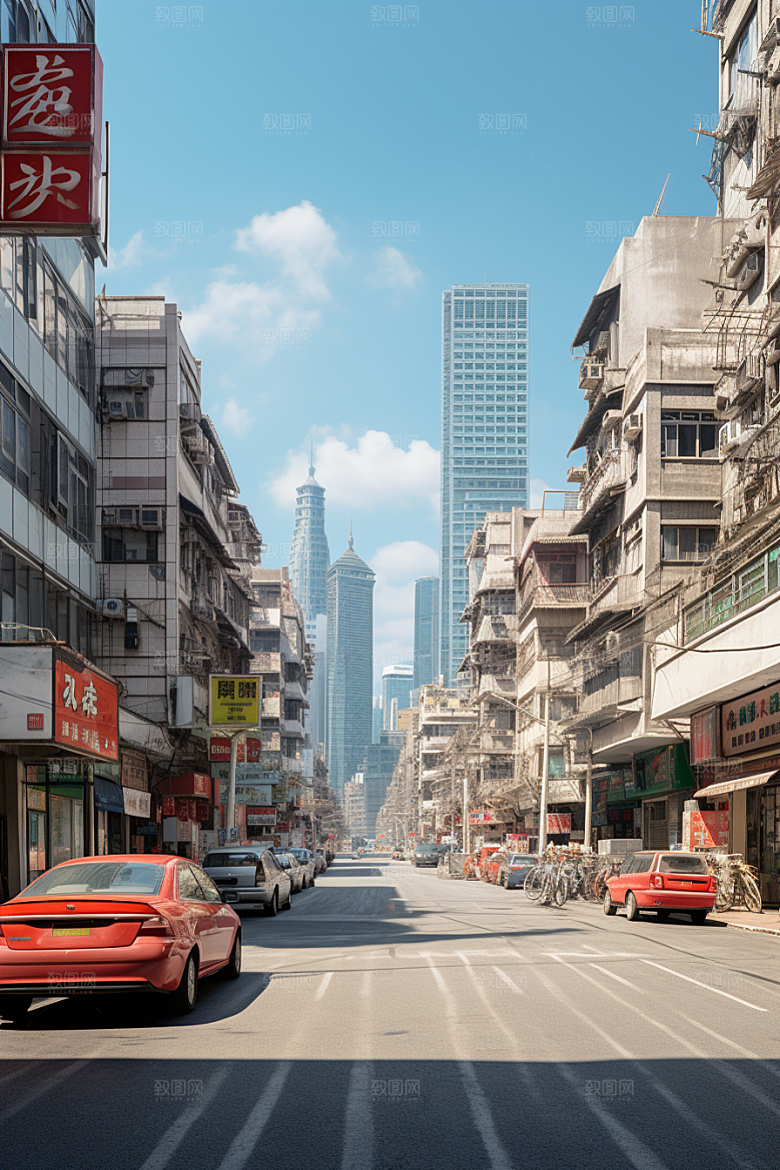 城市街景超现实建筑素材