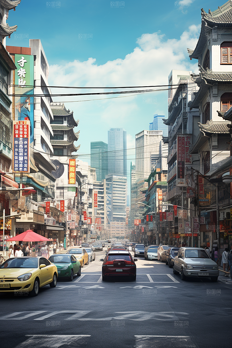 城市街景都市赛博朋克素材