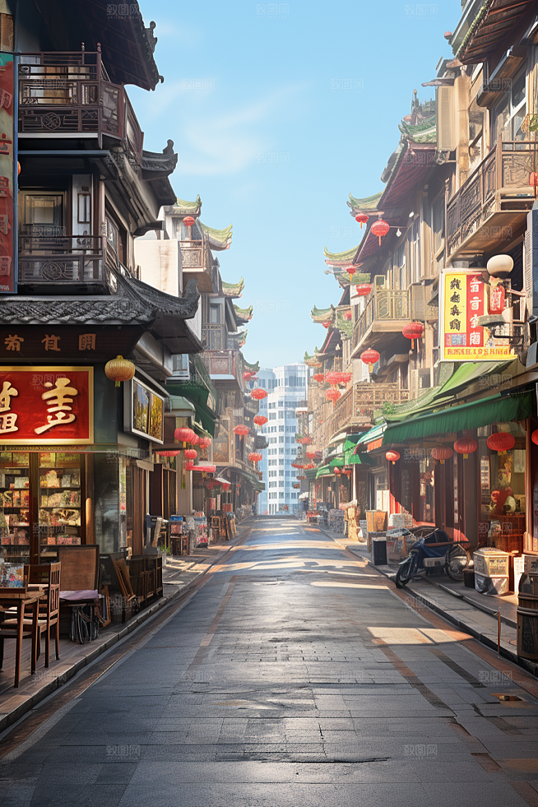 城市街景氛围超现实素材