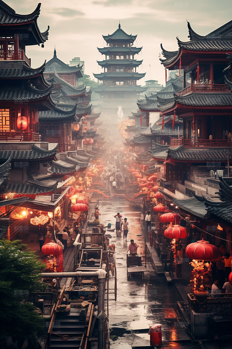 城市街景高清建筑素材