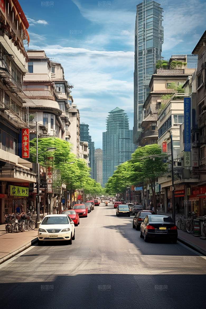 城市街景高清建筑素材