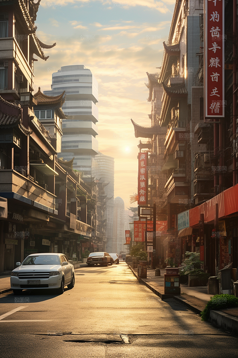 城市街景建筑游戏原画素材
