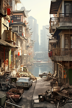 城市街景游戏原画高清素材