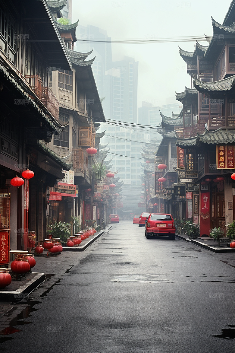 城市街景高清超现实素材