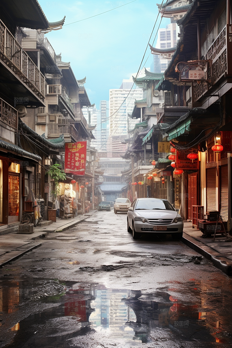 城市街景游戏原画高清素材