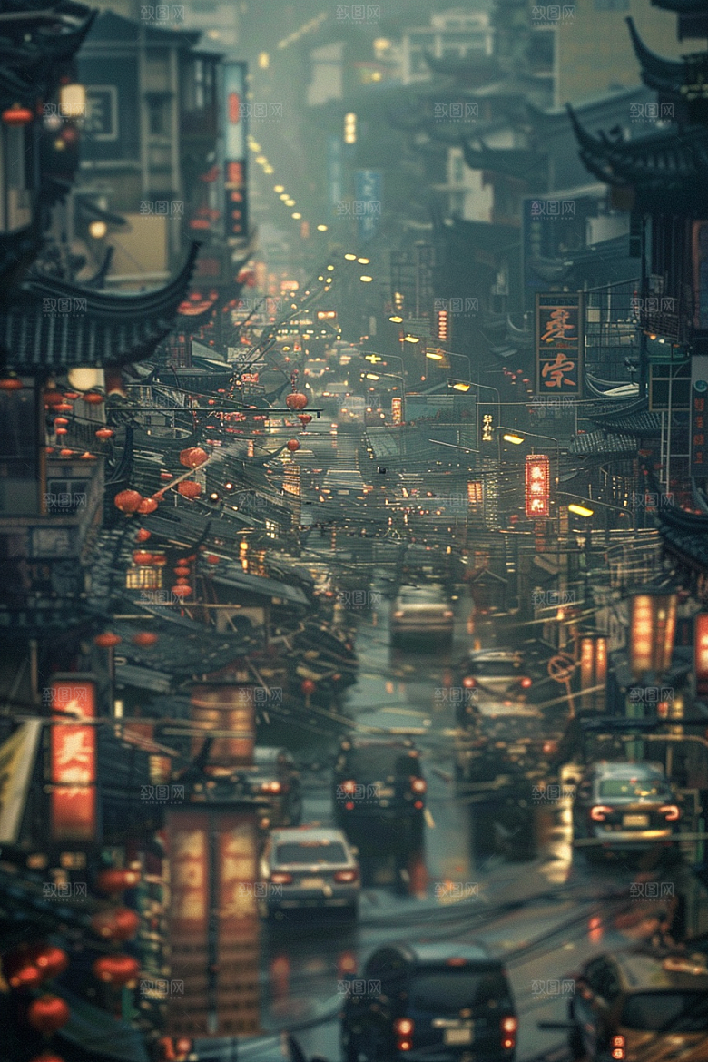 城市街景高清建筑素材