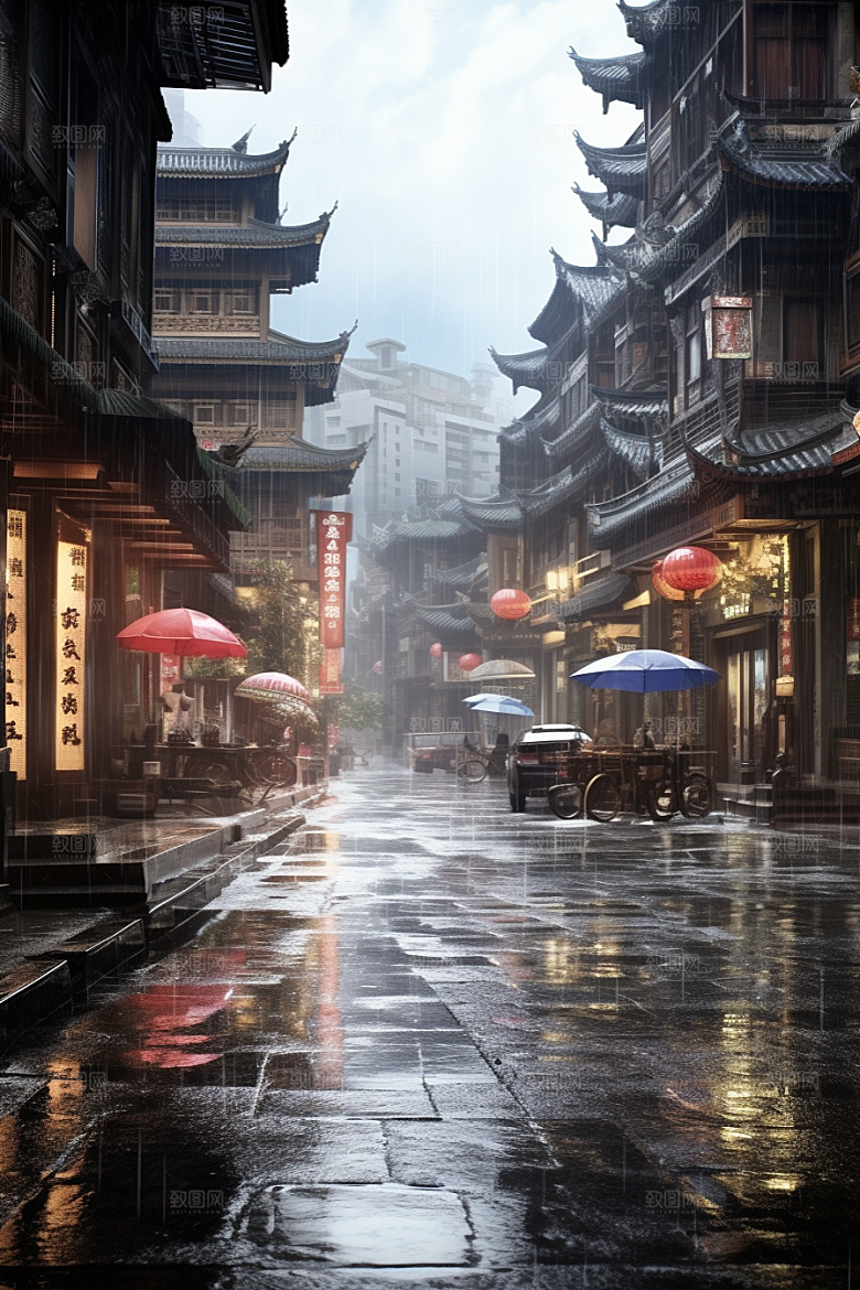 城市街景游戏原画高清素材