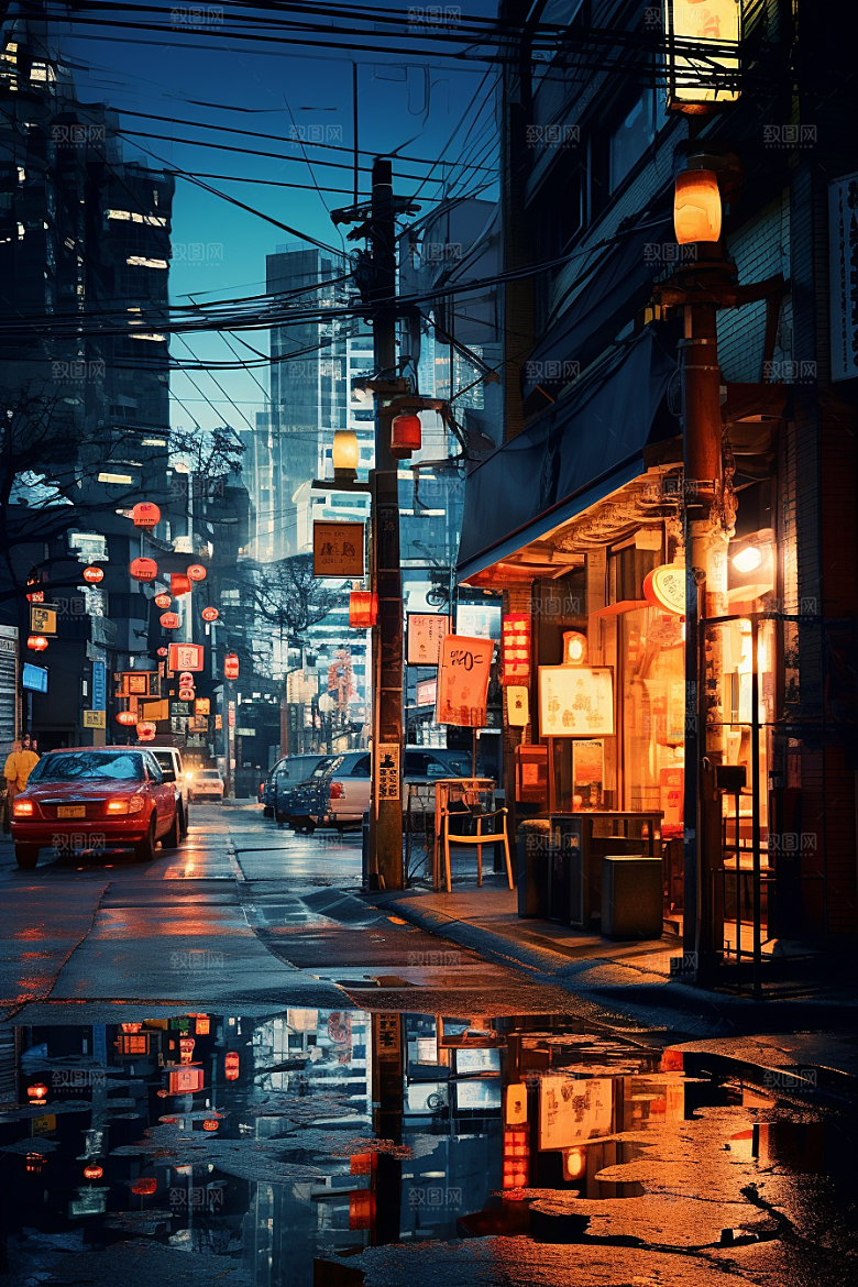 城市街景都市街道素材
