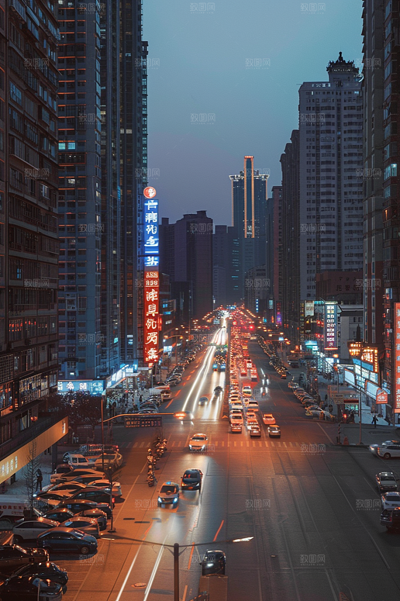 城市街景街道赛博朋克素材
