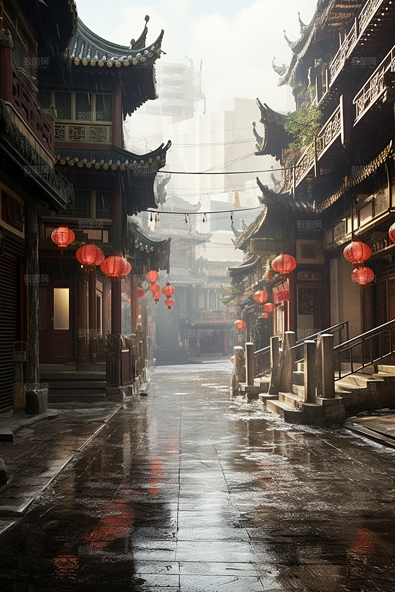 城市街景游戏原画高清素材
